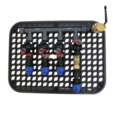 Vormontierte Einheit *9V DC*, 32 mm, Magnetventile Hunter PGV mit Ventilgitter Schmutzfänger